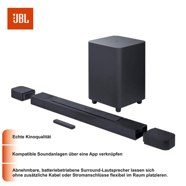 JBL Soundbar 800 5.1.2 Wireless Subwoofer HDMI WLAN, abnehmbar