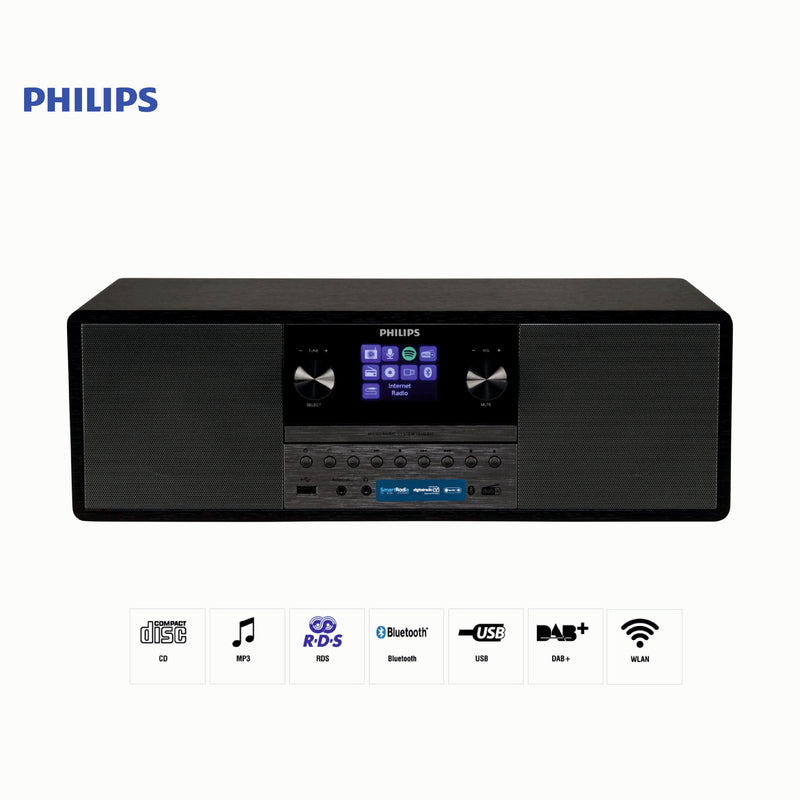 Philips TAM6805/10 Mini Stereoanlage All-in-one DAB+, Internetradio, USB, BT, CD