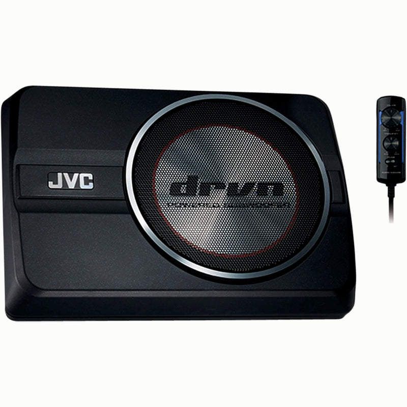 JVC CW-DRA8 Subwoofer für Auto KFZ max 250W  Aluminiumdruckgehäuse Fernbedienung