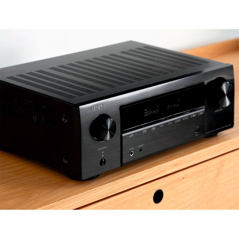 Denon AVRX1800H DAB AV 7.2 Kanal 175W 8K AV-Receiver mit HEOS® Built-in und DAB+ -schwarz-