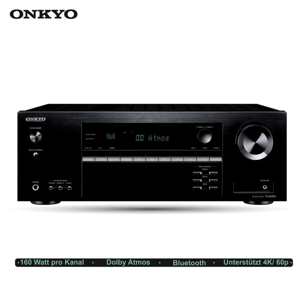 Onkyo TX-SR494DAB AV Receiver, 4K, Heimkino, Bluetooth, Dolby Atmos -schwarz-