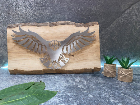 Artecosign Adler-Edel Dekoration aus Holz und Stahl I Handmade I Nachhaltig