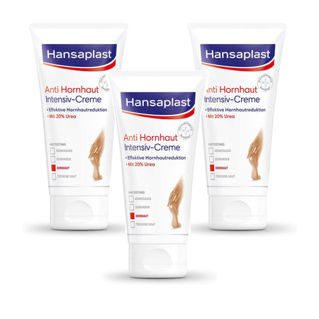 3x Hansaplast Anti Hornhaut Intensiv Creme, 75 ml Fußpflege